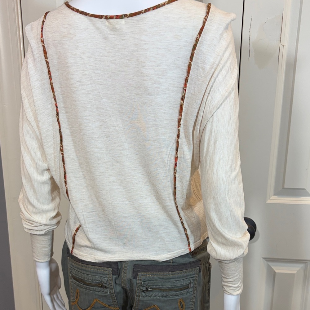 Chic Patchwork Long Sleeve Blouse - image 7